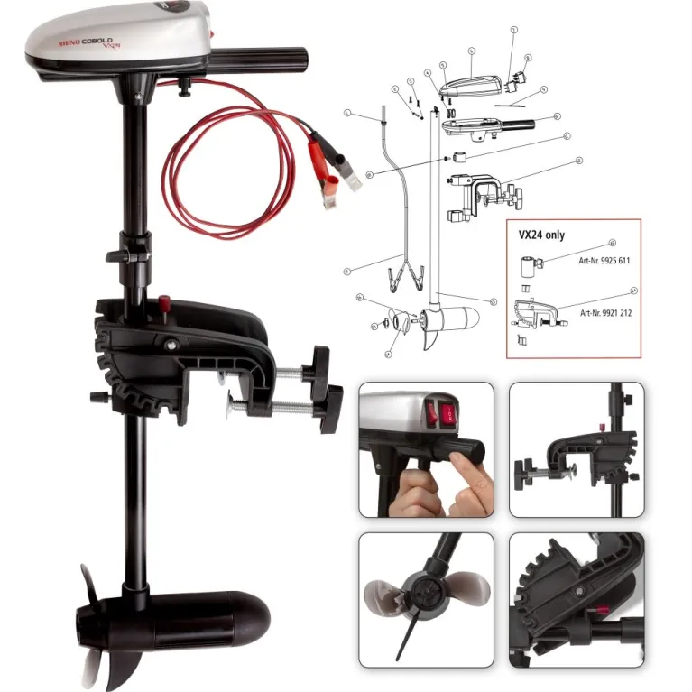 Rhino Cobold VX 24 – Moteur électrique 12 V 24 lbs