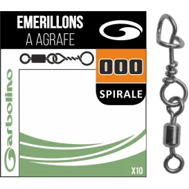 Garbolino Micro Émerillon Simple + Agrafe Spirale – Sachet de 10