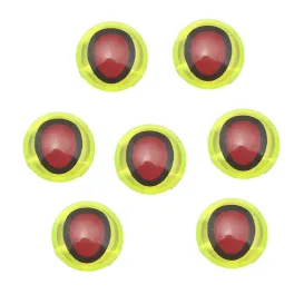 JMC Flash-Oeil 8 mm – Œil 3D adhésif Chartreuse Rouge