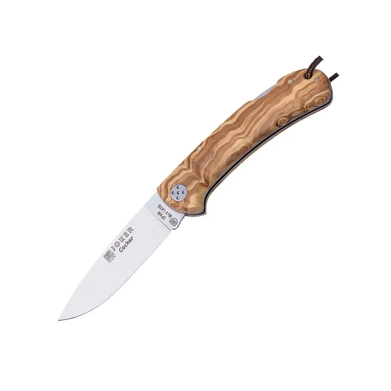Joker Cocker – Couteau pliant manche olivier lame 90 mm