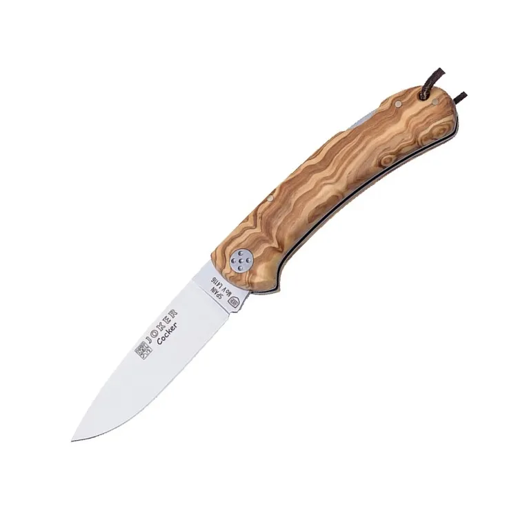 Joker Cocker – Couteau pliant manche olivier lame 90 mm