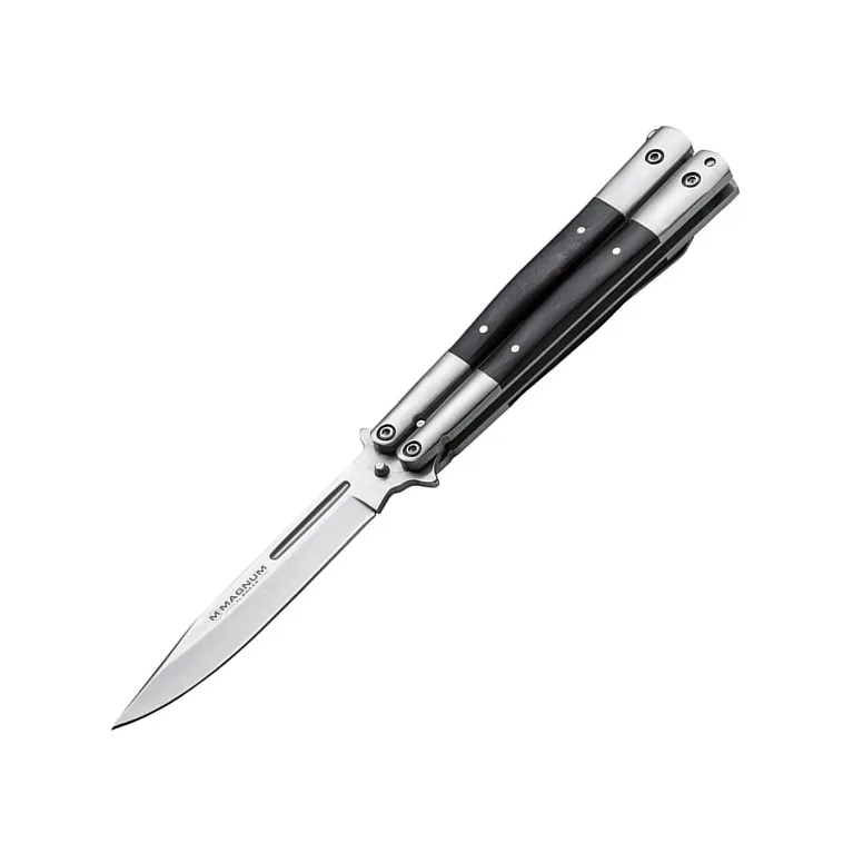 COUTEAU PLIANT PAPILLON BOKER MAGNUM BALISONG WOOD