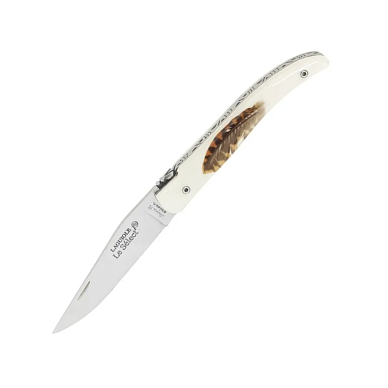 COUTEAU ROBERT DAVID FORGE 95 MM PLUME DE BECASSE