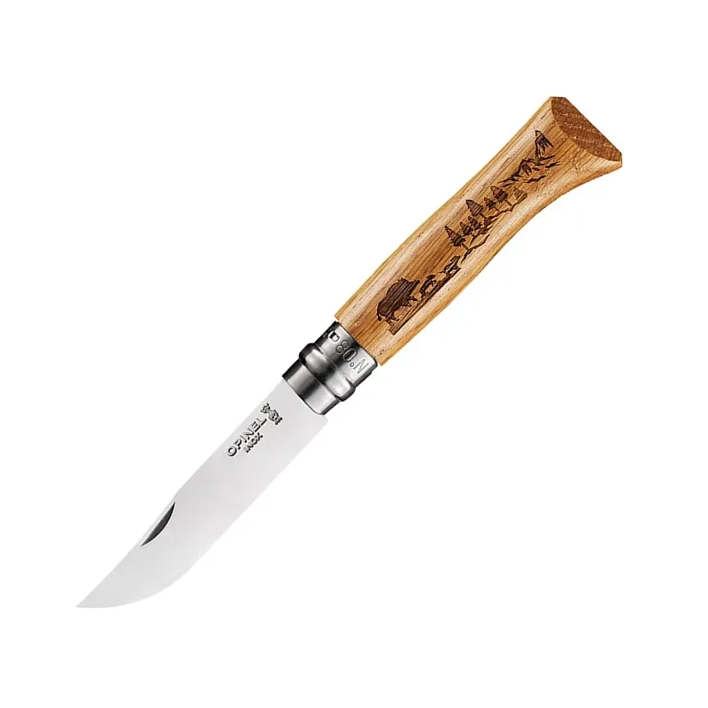 Opinel N°8 Animalia Sanglier – Couteau pliant manche chêne