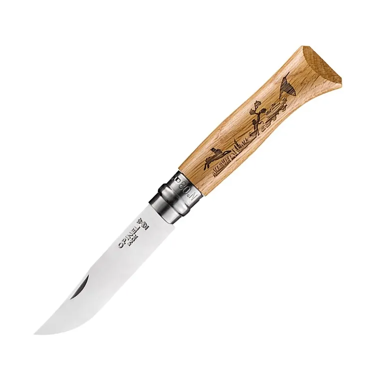 Opinel N°8 Animalia Lièvre – Couteau pliant manche chêne