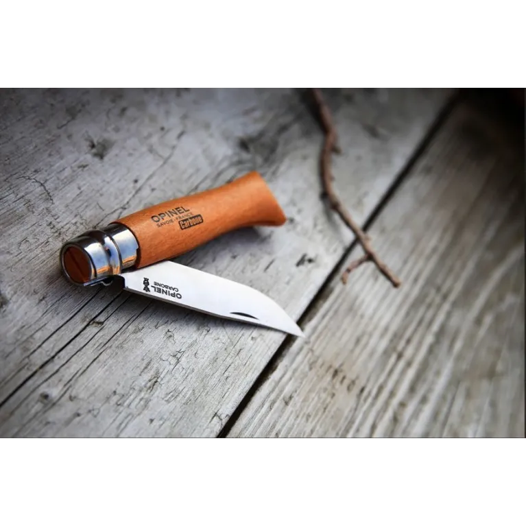 COUTEAU OPINEL TRADITION LAME CARBONNE