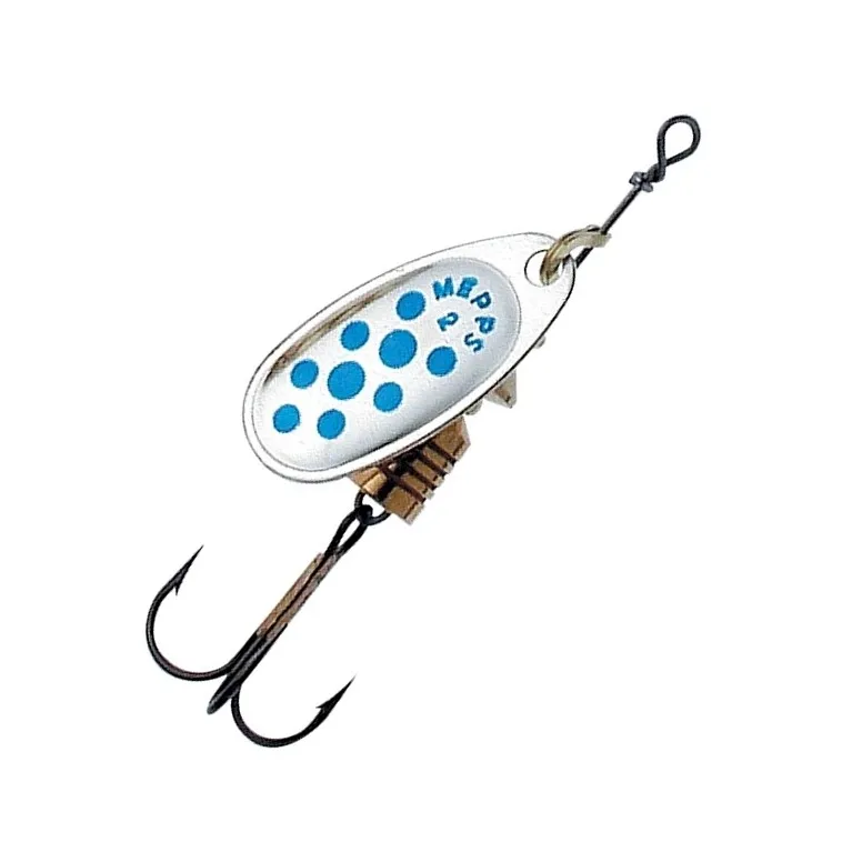 CUILLER MEPPS COMET ARGENT POINTS BLEUS - par 2 CUILLER MEPPS COMET ARGENT POINTS BLEUS - par 2
