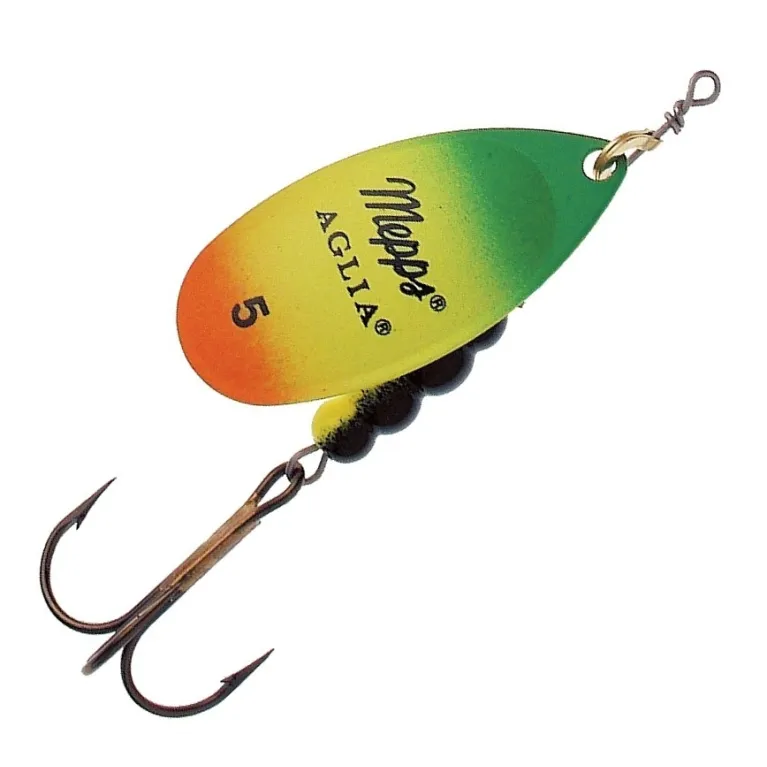 Mepps Aglia Or Tiger N°5 – Cuiller tournante Fluo