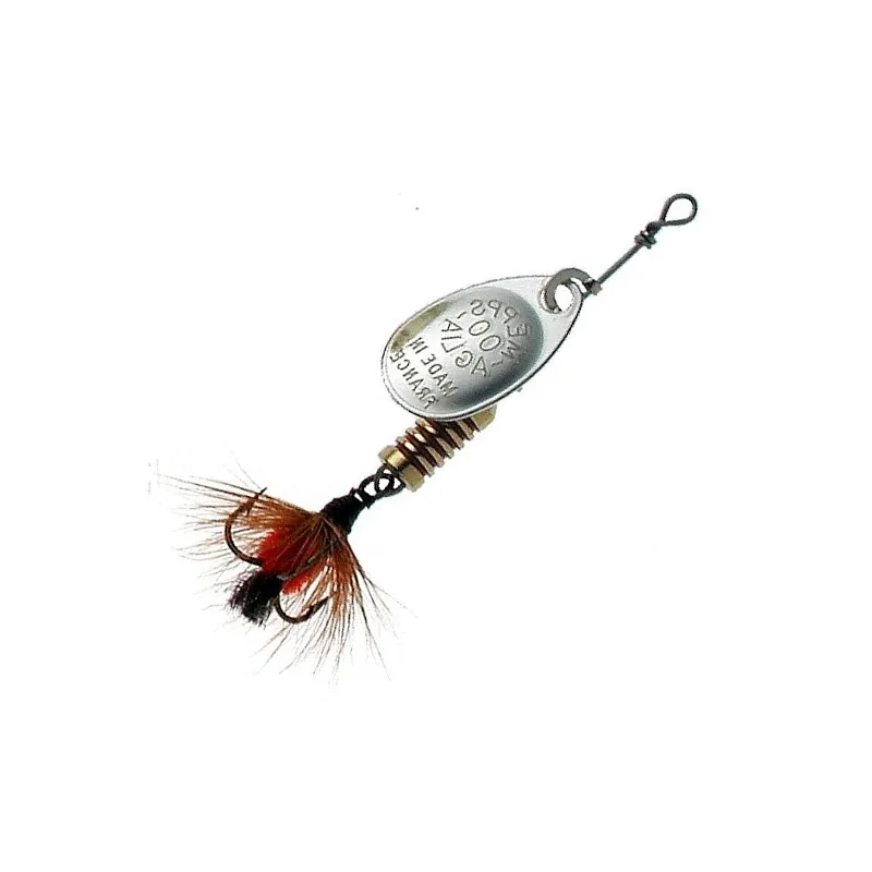 Mepps Aglia Argent Mouche Rouge N°2 – Cuillères tournantes par 2