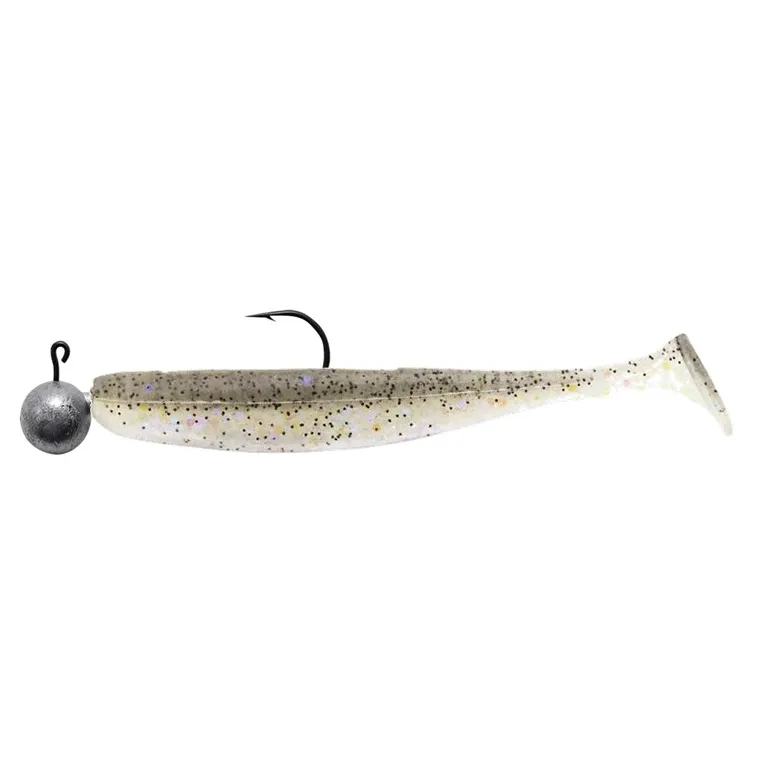 LEURRE SOUPLE SWIMY ROUND JIGHEAD RIG POMPEI SHAD 100 MM - Par 1