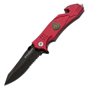 COUTEAU MAGNUM FIRE FIGHTER ROUGE