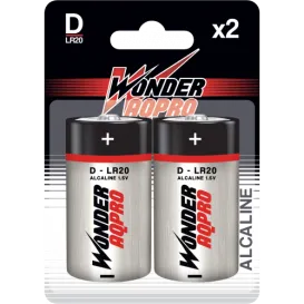 PILE WONDER AQPRO ALCALINE LR20 1.5V