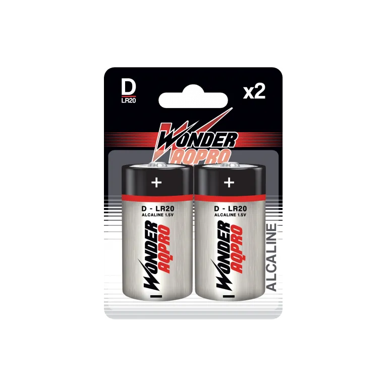 PILE WONDER AQPRO ALCALINE LR20 1.5V