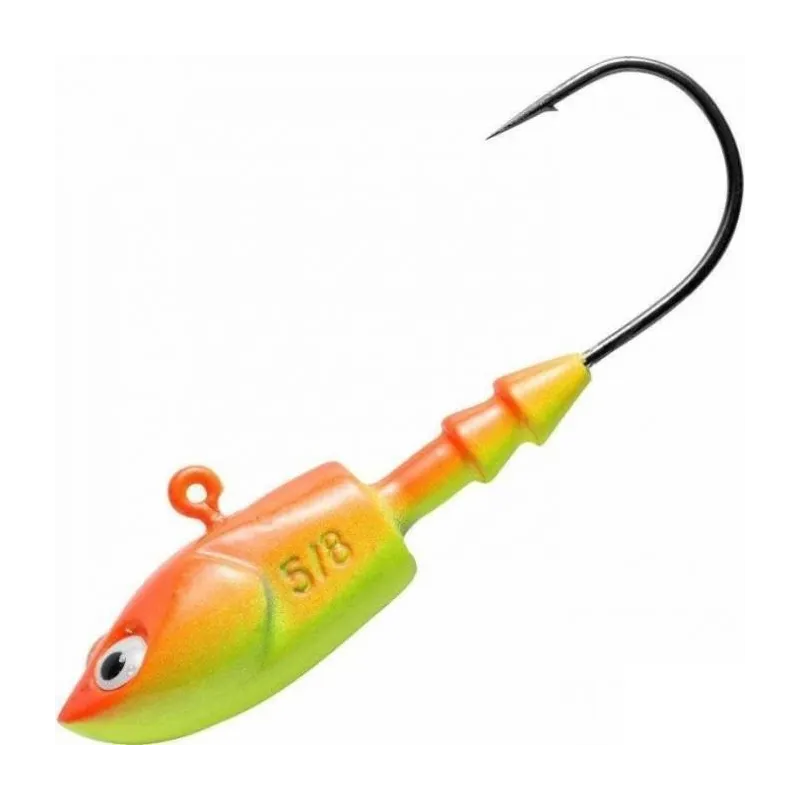 Berkley PowerJig Deep-Jig Fluo Orange/Yellow – Tête Plombée pour Leurres Souples