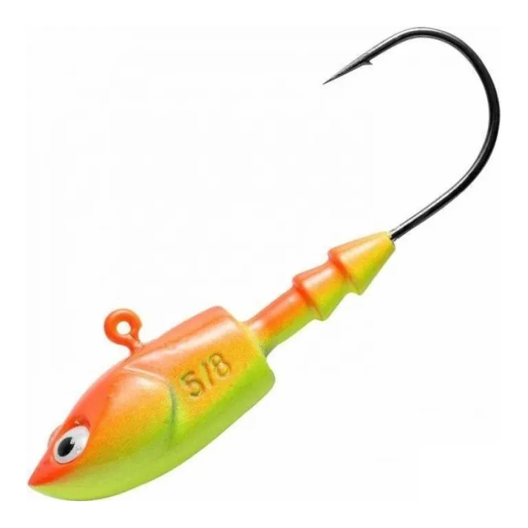 Berkley PowerJig Deep-Jig Fluo Orange/Yellow – Tête Plombée pour Leurres Souples
