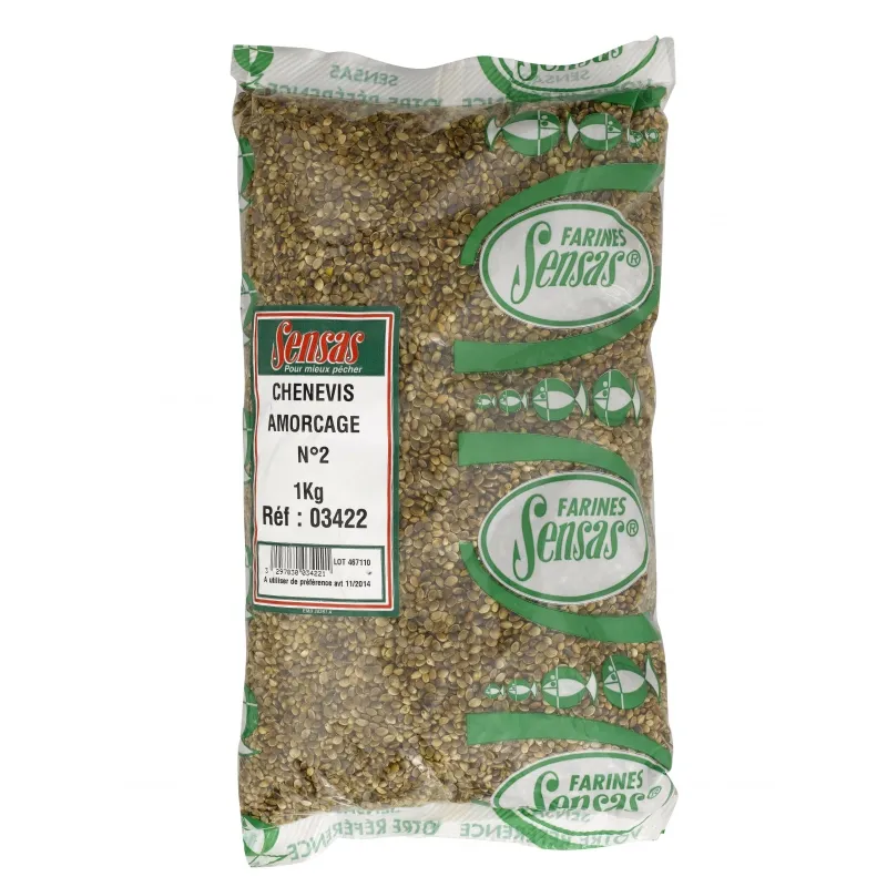 Sensas Chènevis d'Amorçage 1 kg – Chènevis entier n°2
