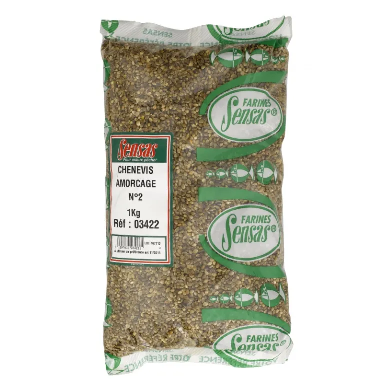 Sensas Chènevis d'Amorçage 1 kg – Chènevis entier n°2