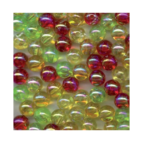 PERLES RONDES MULTI FLUO FLASHMER 6 MM