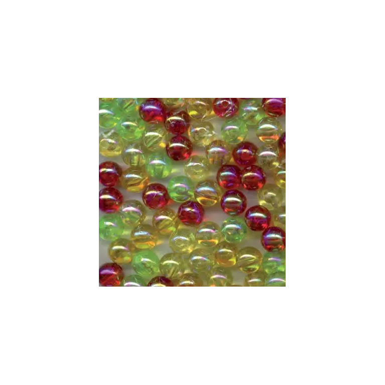 PERLES RONDES MULTI FLUO FLASHMER 6 MM