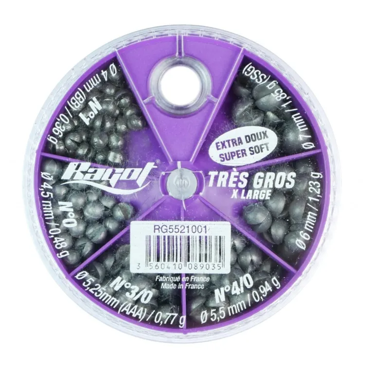 BOITE DE PLOMB 6 CASES GROS EXTRA DOUX RAGOT