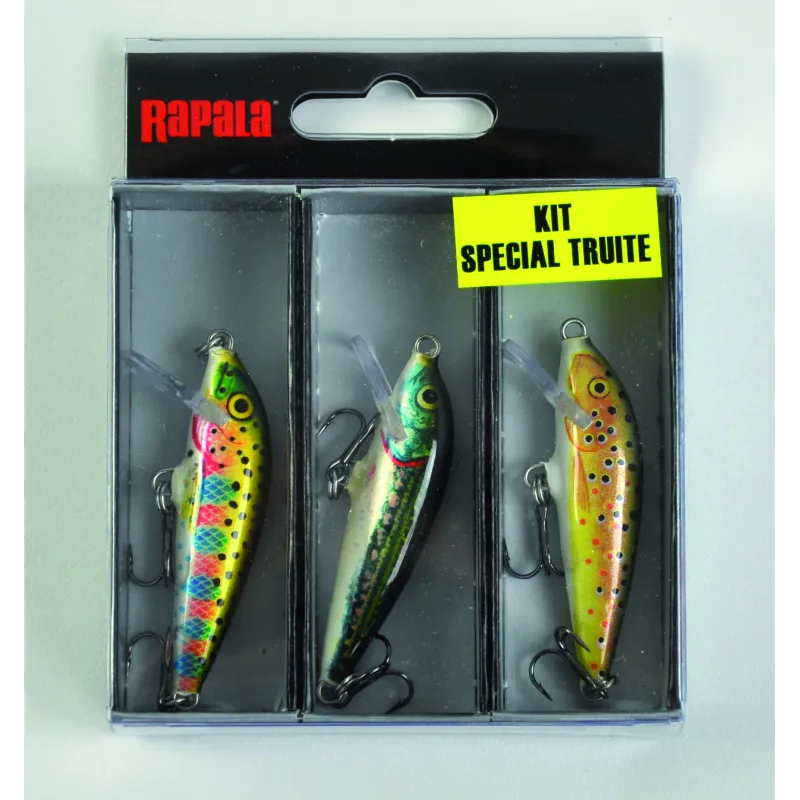 Rapala Kit Truite 5 cm – 3 poissons nageurs