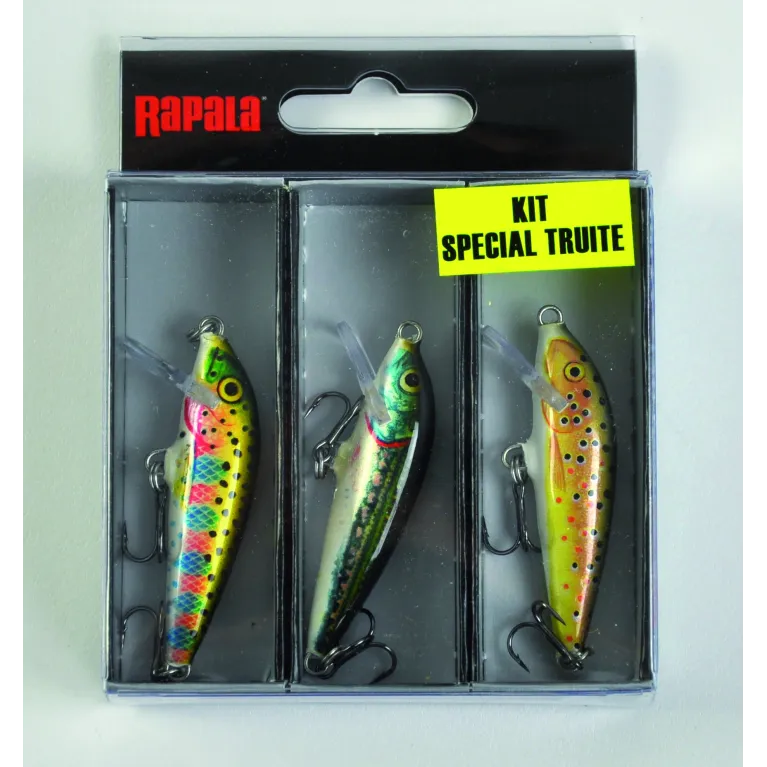 Rapala Kit Truite 5 cm – 3 poissons nageurs