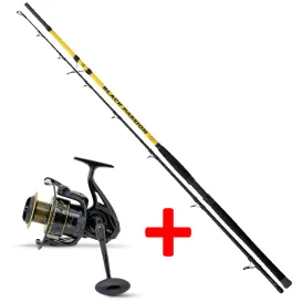 ENSEMBLE BLACK CAT CANNE PASSION G2 ALLROUND + MOULINET FD 80