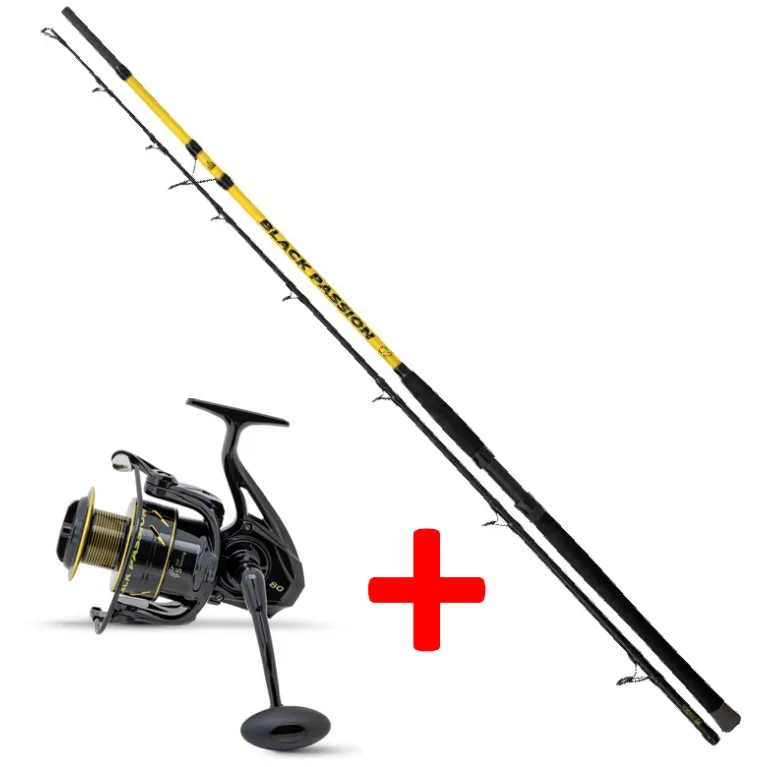 ENSEMBLE BLACK CAT CANNE PASSION G2 ALLROUND + MOULINET FD 80