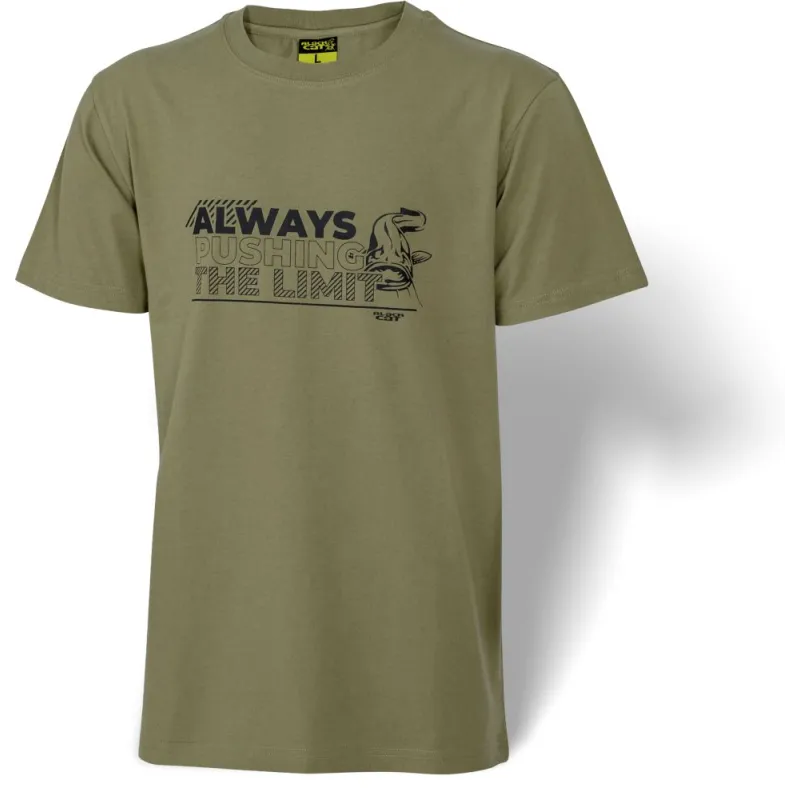 TEE SHIRT BLACK CAT KAKI