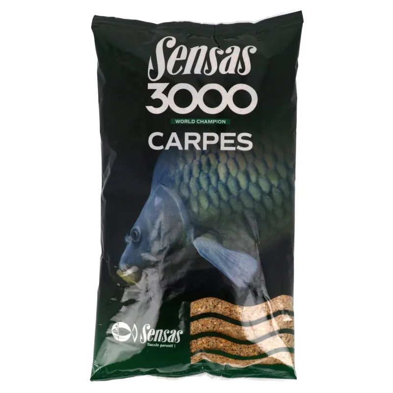 Sensas 3000 Carpe 1 kg – Amorce Riche et Collante pour Gros Poissons