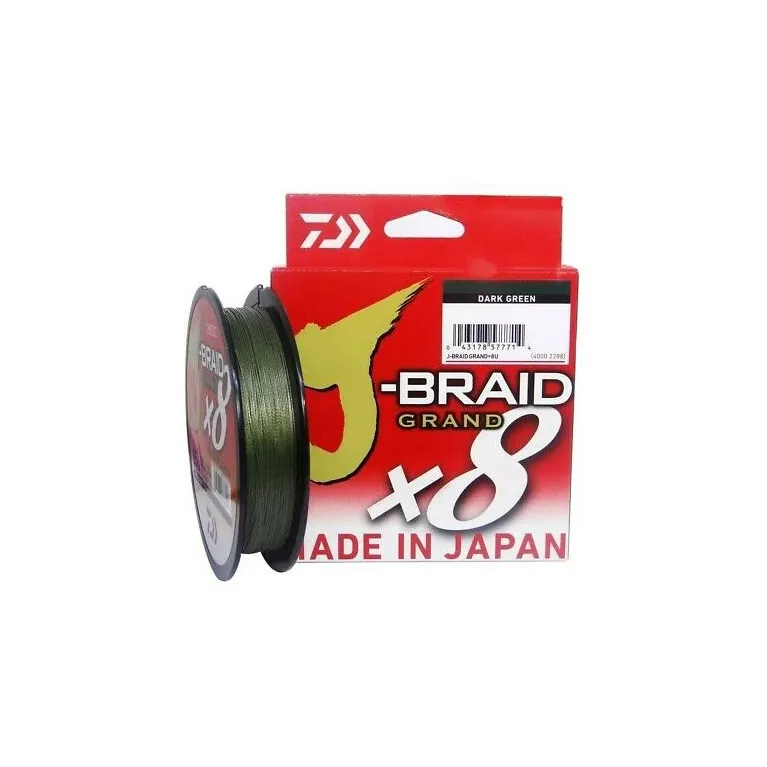 TRESSE DAIWA J BRAID GRAND X8 DARK GREEN 275 M TRESSE DAIWA J BRAID GRAND X8 DARK GREEN 275 M