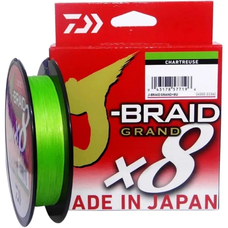 TRESSE DAIWA J BRAID GRAND X8 CHARTREUSE 150M