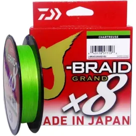 TRESSE DAIWA J BRAID GRAND X8 CHARTREUSE 150M