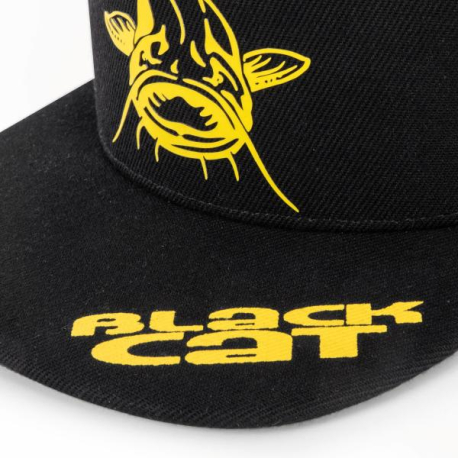 CASQUETTE BLACK CAT BLACK AND YELLOW TRUCKER CAP