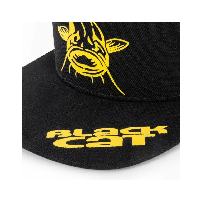 CASQUETTE BLACK CAT BLACK AND YELLOW TRUCKER CAP