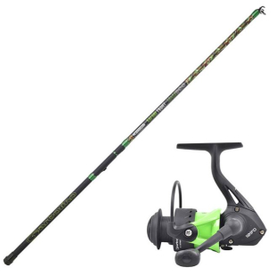 ENSEMBLE TELESCOPIQUE GARBOLINO JUNGLE CANNE 3M + MOULINET 101FD