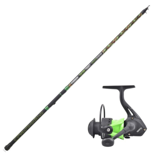 ENSEMBLE TELESCOPIQUE GARBOLINO JUNGLE CANNE 3M + MOULINET 101FD