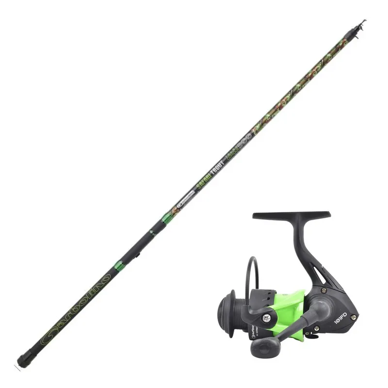 ENSEMBLE TELESCOPIQUE GARBOLINO JUNGLE CANNE 3M + MOULINET 101FD