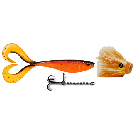 LEURRE MONTE COMBO VMC MUSTACHE SHALLOW + PIKE CHAIN + RAPALA OLIO