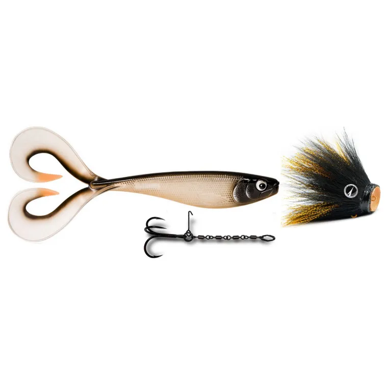 LEURRE MONTE COMBO VMC MUSTACHE SHALLOW + PIKE CHAIN + RAPALA OLIO
