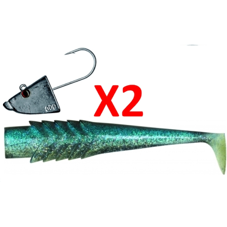 LEURRE SOUPLE ILLEX NITRO BOLE SHAD 180 DBL + NITRO BOLE HEAD