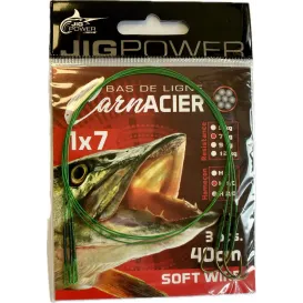 BAS DE LIGNE POWERLINE CARN'ACIER 7 BRINS SIMPLE