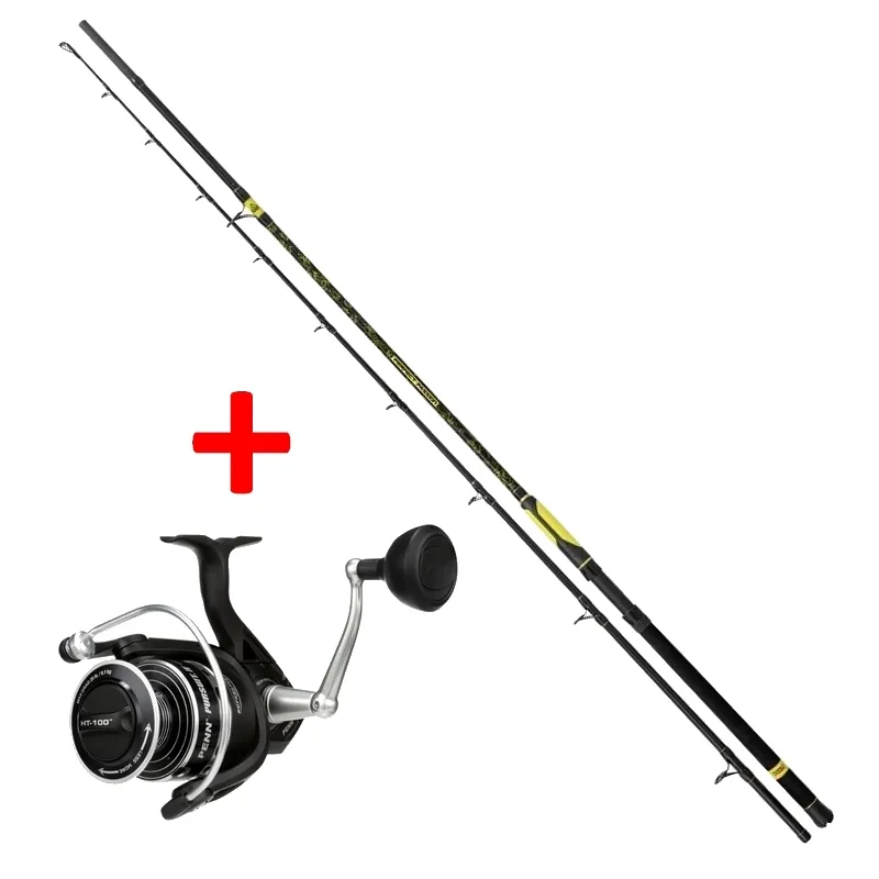 ENSEMBLE CANNE + MOULINET BLACK CAT PERFECT PASSION 280 CM