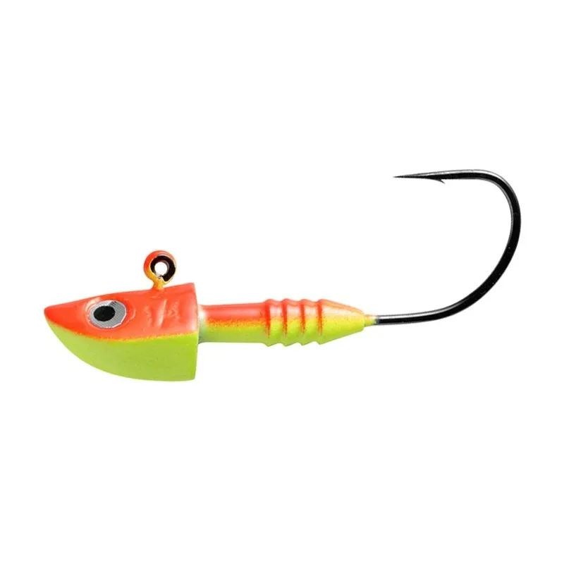 Berkley PowerJig All-Round Fluo Orange/Yellow – Tête Plombée – Sachet de 5
