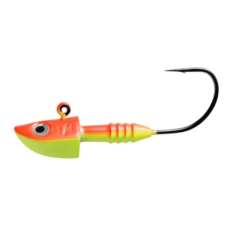 Berkley PowerJig All-Round Fluo Orange/Yellow – Tête Plombée – Sachet de 5