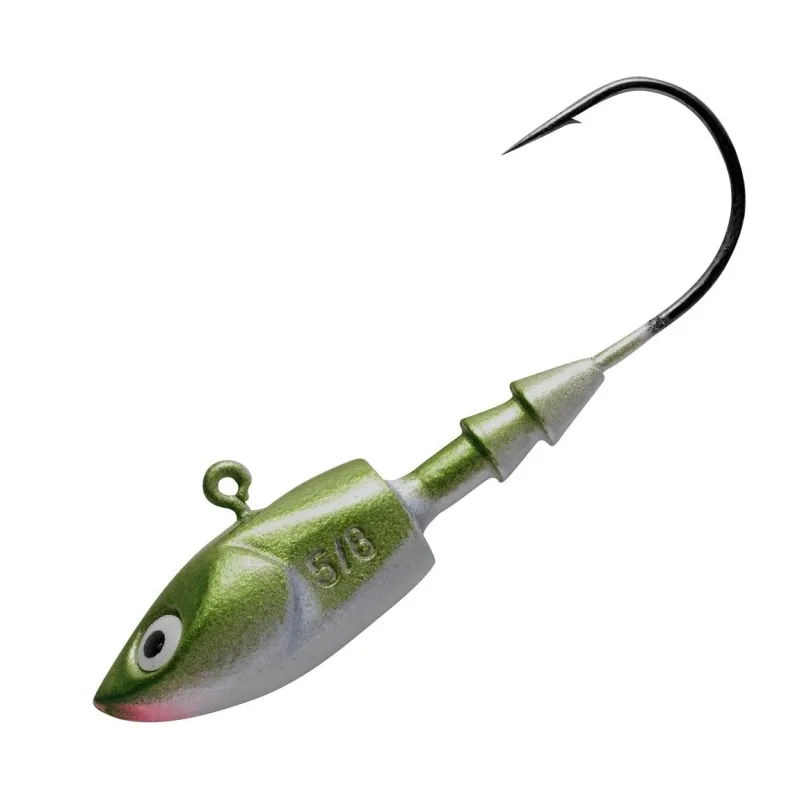 Berkley PowerJig Deep-Jig Olive Pearl – Tête Plombée pour Leurres Souples
