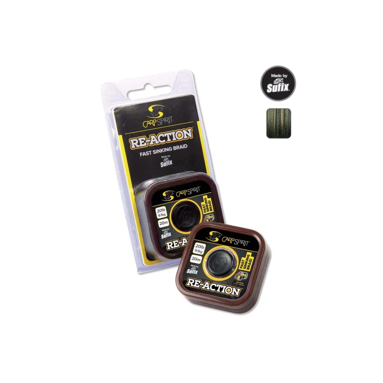TRESSE A BAS DE LIGNE CARPE CARP SPIRIT REACTION CAMO