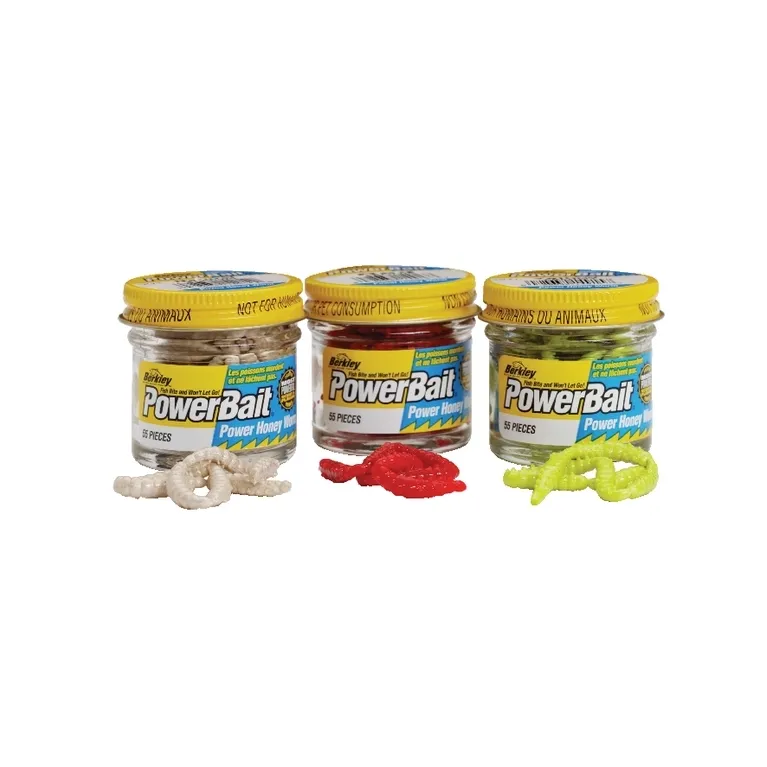 Berkley PowerBait Honey Worm 3 cm – Larves artificielles par 55