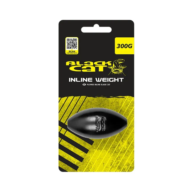 Black Cat Inline Weight – Plomb inline pour la pêche du silure