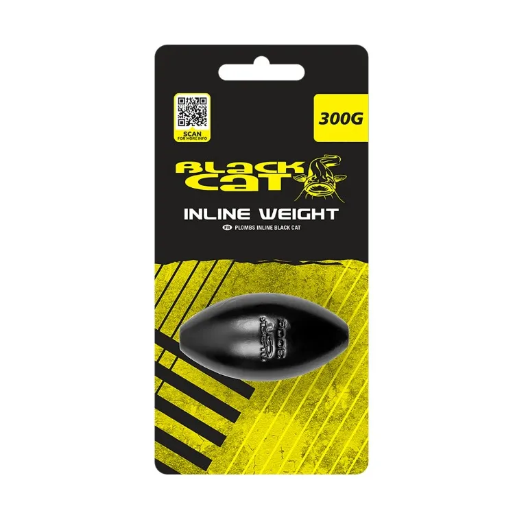 Black Cat Inline Weight – Plomb inline pour la pêche du silure